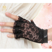 Beliebtesten Mode Dame Seide fingerless Handschuhe